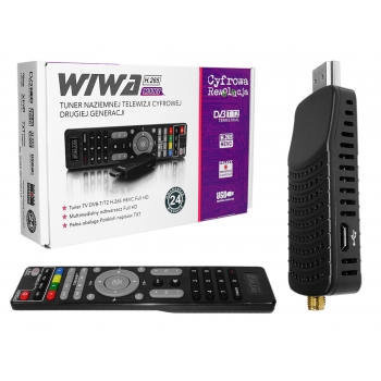 Tuner DVB-T2 Wiwa H.265 MINI dekoder cyfrowy najnowszy standard